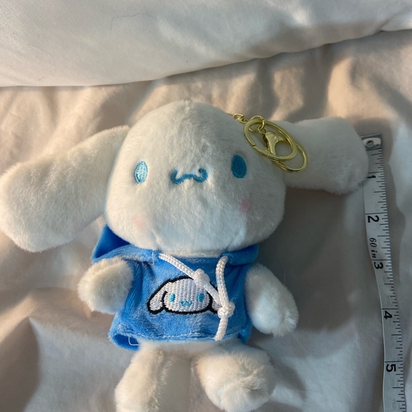 Hello Kitty Accessories - NWOT Cute Cinnamon Roll White and Blue Plush Keychain/Bag Charm